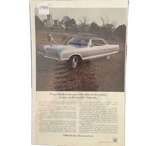 Vintage 1966 Buick Electra 225 Naturally Ad Advertisment